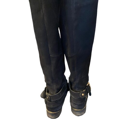 Steve Madden Women’s Amill Black Leather Riding Boots size 6.5 - Picture 4 of 11